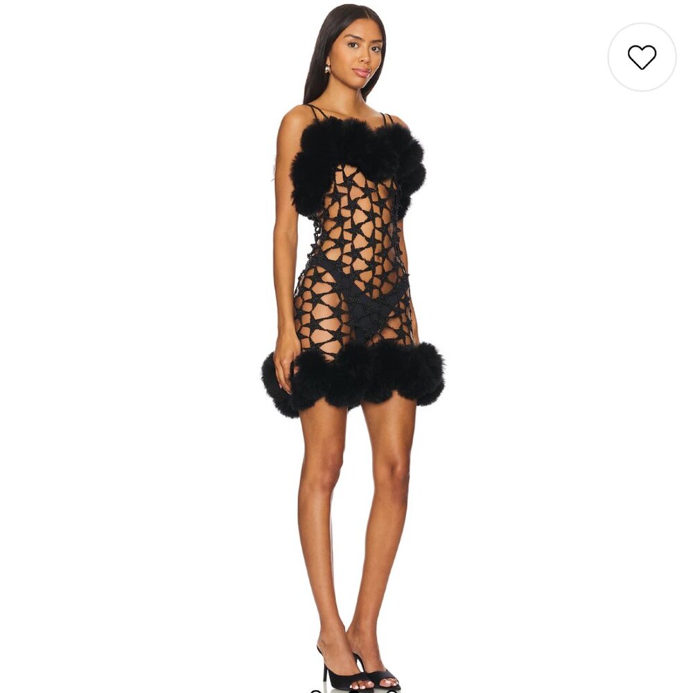 Elegant Black Mesh Dress